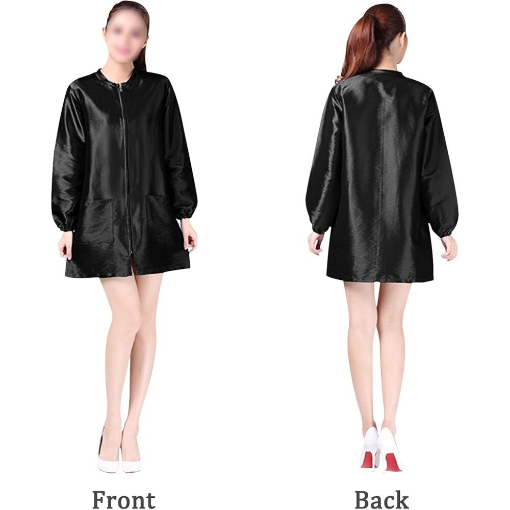 Polyester Fabric Salon Smock Professional Stylist Jacket Waterproof Haircut Cape - Picture 4 of 6